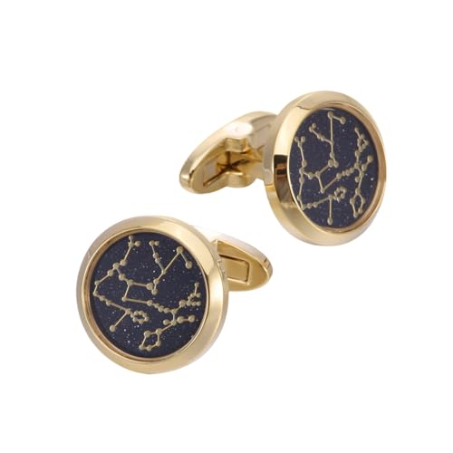 Manschettenknöpfe Für Herren 2 Paar Sternenhimmel Konstellationsdiagramm Französische Manschettenknöpfe Männer Französisches Hemd Manschettenknöpfe von JYHLSHO