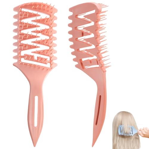 JYJLLM Curl Define Styling-Haarbürste, belüftete Lockenbürste, nass und trocken, multifunktionale Bounce-Lockenbürste zum Entwirren, Kämmen, Formen und Definieren von Locken, Haarbürste für Damen und von JYJLLM