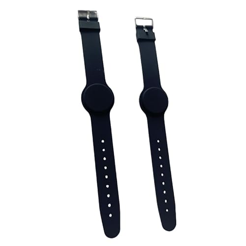 5 wasserdichte Armbänder, 13,56 MHz, klassisches 1K RFID-Silikon-Armband, NFC-Silikon-Armband, RFID-verstellbares Armband (schwarz) von JYJRFID