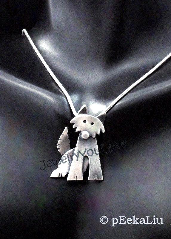 Handgemachte Sterling Silber Fuchs Halskette - Megan Handgemachte Sterling Silber Fuchs Halskette - Megan von JYLbyPeekaliu