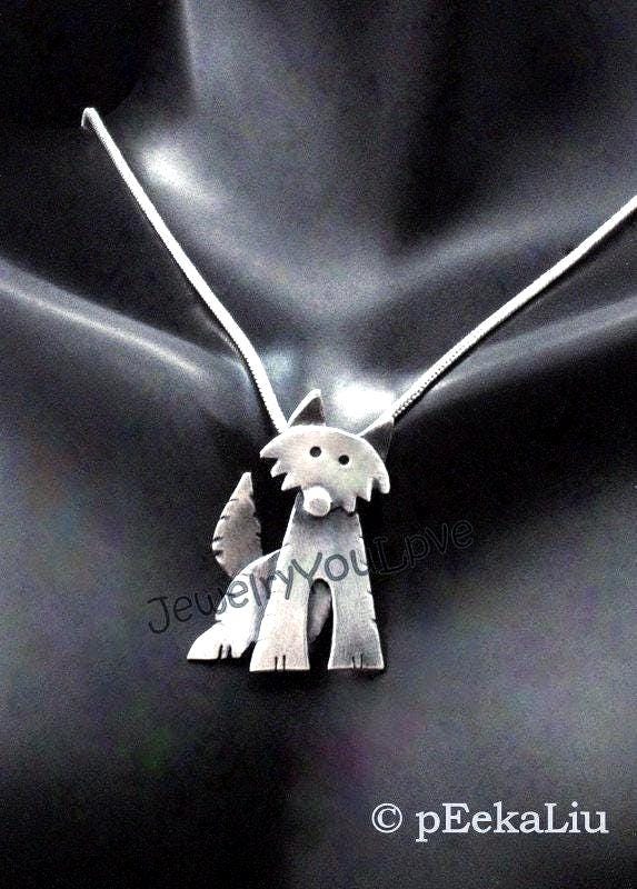 Handgemachte Sterling Silber Fuchs Halskette - Megan Handgemachte Sterling Silber Fuchs Halskette - Megan von JYLbyPeekaliu