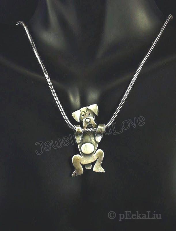 Handgemachte Sterling Silber Boxer Halskette - Rubin Handgemachte Sterling Silber Boxer Halskette - Rubin von JYLbyPeekaliu