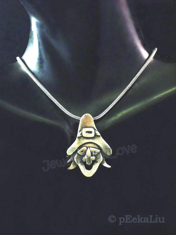Handgemachte Sterling Silber Hexe Halskette - Maggie Handgemachte Sterling Silber Hexe Halskette - Maggie von JYLbyPeekaliu