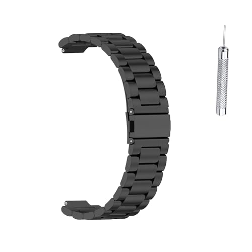 JYMYI Uhrenarmband für Huawei Watch GT4 41mm Armband, 18mm Edelstahl Ersatzband Uhrenarmbänder Watchband, Bracelet Armbänder für Huawei Watch GT4 41mm Armbinde Gurt Ersatzarmbänder (Schwarz) von JYMYI