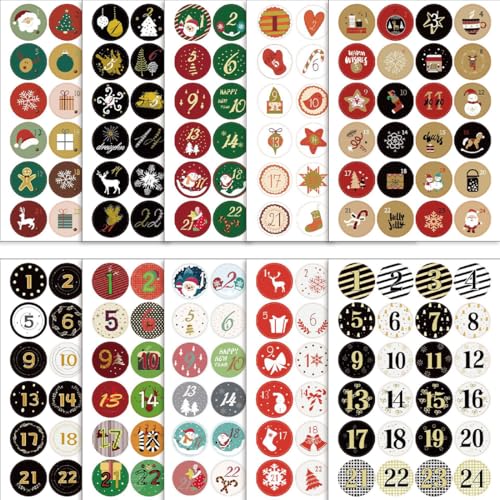 10 x 24 Adventskalender Zahlen Aufkleber Weihnachten Adventskalender Sticker 1-24 Nummern Aufkleber Adventskalender Klebezahlen Selbstklebend Etiketten Basteln Weihnachten 10 x 24 Adventskalender Zahlen Aufkleber Weihnachten Adventskalender Sticker 1-24 Nummern Aufkleber Adventskalender Klebezahlen Selbstklebend Etiketten Basteln Weihnachten von JYNVO