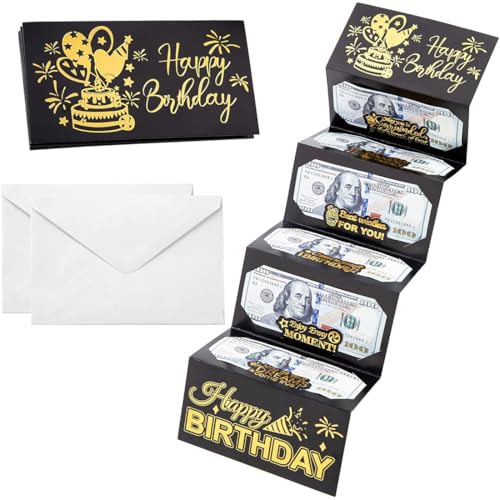 2 Stück Wunscherfüller Geldgeschenk Verpackung, Geldgeschenk Geburtstag Gutschein Karte Verpackung Für Geburtstag Hochzeit Konfirmation Jugendweihe Weihnachten, Lustige Geschenke Frauen Männer von JYNVO