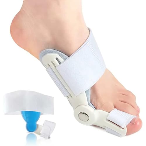 Hallux Valgus Korrektur, 2 Stück Verstellbar Hallux Valgus Socken mit Silikonpat, Hallux Valgus Bandage für Männer und Frauen, Zehenspreizer Hallux Valgus Großer Zeh (34-45) von JYNVO