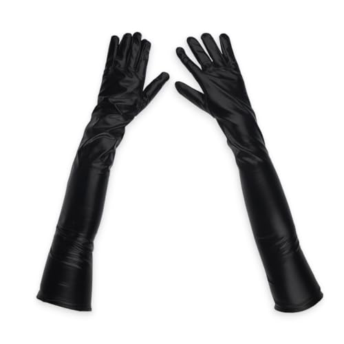 Handschuhe Schwarz, 1 Paar Handschuhe Elegant Damen, Classic Abendschwarze Handschuhe, Handschuhe Für Classic Opera Party Halloweenkarneval Kostüm von JYNVO