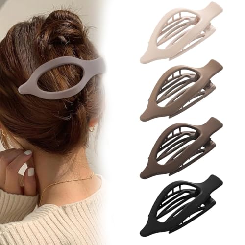 JYNVO 4 Stück Haarspangen Damen, Herbsttöne Haarklammern, Flache Haarspange mit Starker Halt, Flat Claw Clip für Dünnes Haar und Dickes Haar JYNVO 4 Stück Haarspangen Damen, Herbsttöne Haarklammern, Flache Haarspange mit Starker Halt, Flat Claw Clip für Dünnes Haar und Dickes Haar von JYNVO
