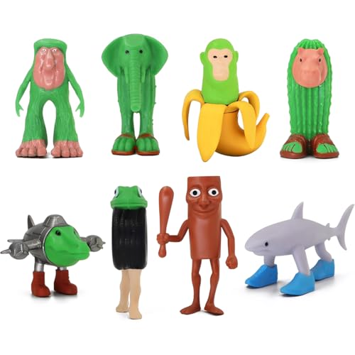 JYNVO 8 PCS Italian Brainrot Meme Shark Figures,Tung Tung Tung Sahur Figur,Tralalero Tralala Figur,Italian Brainrot Figures,Brainrot Animals Figurines FüR Kinder,Erwachsene von JYNVO