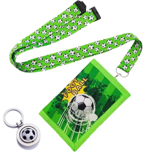 JYNVO Fussball - Thema Portmonee + Schlüsselanhänger für Jugendliche von JYNVO