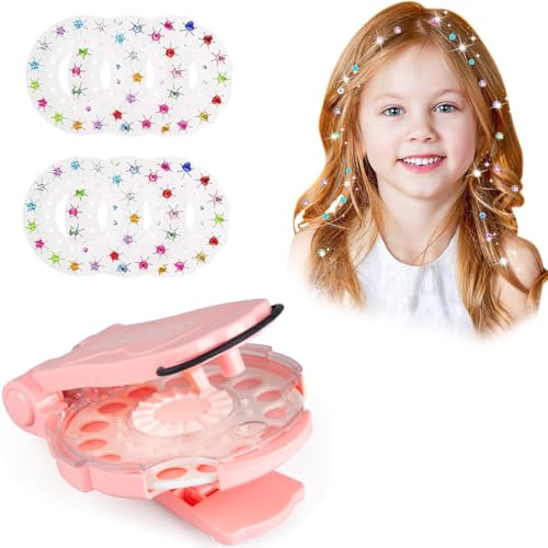 JYNVO Glitzer haare, Glitzersteine Haare, Glitzer Haarsträhnen, haare Bling Bling, Glitzersteine Haare Maschine mit 60 Hair Gems, Haar Glitzer Strasssteine Glitter Hair Gemstone Style von JYNVO