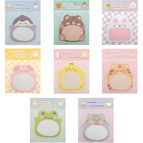 JYNVO Mitgebsel Kindergeburtstag 16 Cartoon Tier Notizzettel (Passt Bullet Journal, Notizen, Kinder/Schüler Schreibwaren) von JYNVO