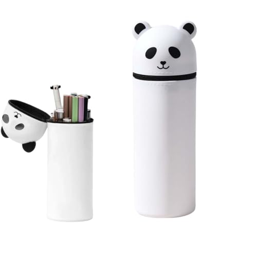 JYNVO Panda Silikon Federmäppchen - niedliches Tier-Design, robuste Materie, ideal für Schreibwaren & Makeupbrushes, Federmappe und Stiftehalter, H 19,5 cm JYNVO Panda Silikon Federmäppchen - niedliches Tier-Design, robuste Materie, ideal für Schreibwaren & Makeupbrushes, Federmappe und Stiftehalter, H 19,5 cm von JYNVO