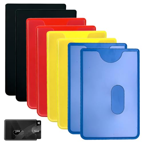 RFID NFC Blocker Hartplastik Schutzhülle - 8 Stück 4 Farben- Kartenschutzhülle für Kreditkarten Ausweis transparent - Sicherheit gegen Datenklau Kartenhülle und EC Karten Bankkarten von JYNVO