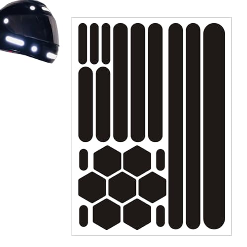 JYNXOR 1 Stück Reflektoren Aufkleber, Motorradhelm Aufkleber, Reflektor Nacht Sichtbarkeit Signalisierung für Helmaufkleber Elektrofahrzeuge, Fahrrad Aufkleber Reflektierende von JYNXOR