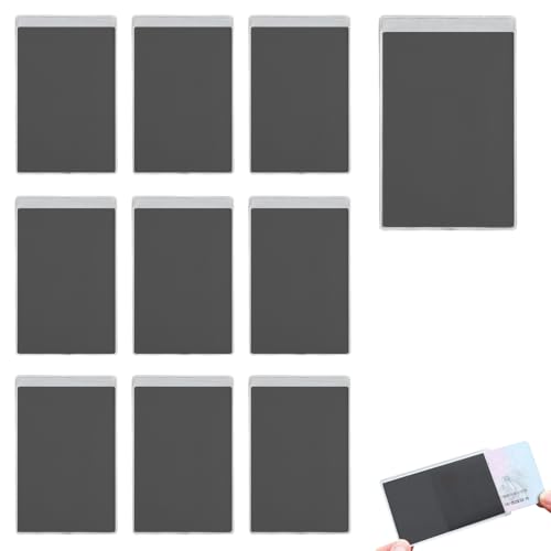 JYNXOR 10 Stück RFID NFC Blocker Hartplastik Schutzhülle - Kartenschutzhülle für Kreditkarten Ausweis transparent - Sicherheit gegen Datenklau Kartenhülle und EC Karten Bankkarten(Datenschutz) von JYNXOR