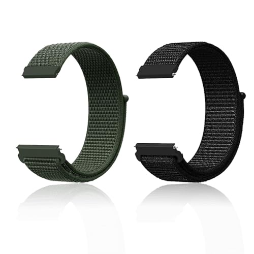 JYNXOR 2 Pcs Nylon Armband 22mm smartwatch Armband Schnellverschluss Uhrenarmband Aatmungsaktive VerstellbarerErsatzarmband Universelles Ersatzarmband fur SmartwatchTraditionelle Uhr von JYNXOR
