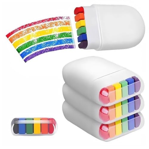 JYNXOR 3pcs Regenbogen Schminke Schminkstift, Pride Accessoires Rgenbogenstift, Gay Pride Schminke, Regenbogen Deko für Pride Party, LGBT Party,Perfekte Regenbogen Gesichtsfarbe & Pride Makeup von JYNXOR