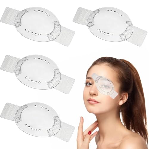 JYNXOR 4 Pcs Augenklappe,Augenschutz Transparent Medizinisch Augenklappen,Augenmaske Atmungsaktive Augenschutzschilde für Linke Oder Rechte,Belüftet,Für Kinder Erwachsene Augenschutz Nach Operationen von JYNXOR