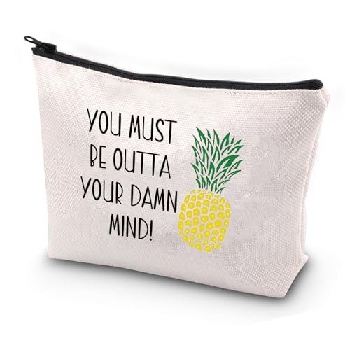 JYTAPP Kosmetiktasche mit Aufschrift "You Must Be Outta Your Damn Mind" von Detective TV-Show, inspiriert, für Frauen, Psyc, TV-Show, Geschenke, Beige von JYTAPP