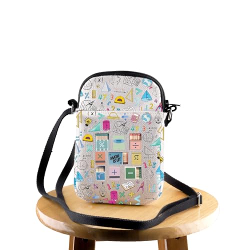 JYTAPP Math Is Lit Math Enthusiast Gift Math Teacher Crossbody Bag Math Nerd Geek Mathematiker Math Messenger Bag, Beige, Einheitsgröße von JYTAPP