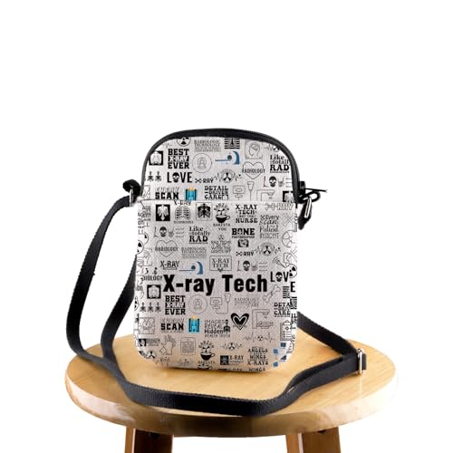 JYTAPP X-Ray Tech Gifts Radiographer Geschenk Röntgen-Technologie Zitate Crossbody Bag Strahlungstechniker Abschlussgeschenk, Beige, Einheitsgröße von JYTAPP