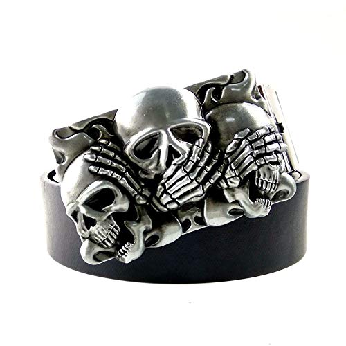 JYWDZSH Herren Gürtel Punk Rock Totenkopf Schnalle Herren Gürtel Leder Western Cowboy Gürtel Geschenke,Wie Abgebildet,115Cm JYWDZSH Herren Gürtel Punk Rock Totenkopf Schnalle Herren Gürtel Leder Western Cowboy Gürtel Geschenke,Wie Abgebildet,115Cm von JYWDZSH