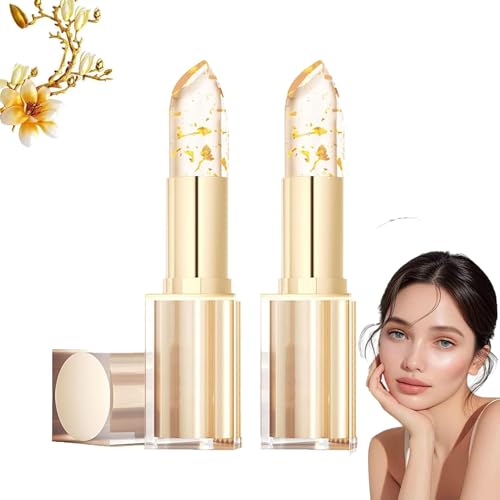 Damen-Lippenstift mit Farbwechsel und Goldfolie, langanhaltend, kein Verblassen, 24 Stunden haltbar, tief pflegend Damen-Lippenstift mit Farbwechsel und Goldfolie, langanhaltend, kein Verblassen, 24 Stunden haltbar, tief pflegend von JYWXSQLT