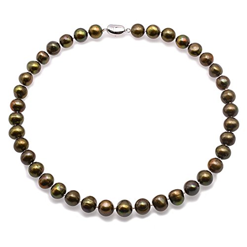 JYX Pearl Schmuck-Set, schöne 11–12 mm, grüne runde Süßwasserperle, Halskette und Armband, 45,7 cm, Perle, Perle JYX Pearl Schmuck-Set, schöne 11–12 mm, grüne runde Süßwasserperle, Halskette und Armband, 45,7 cm, Perle, Perle von JYX Pearl