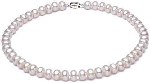 JYX Perlenkette weiß perlenkette kurz Natürliche weiße Süßwasser Zuchtperlenkette von JYX Pearl