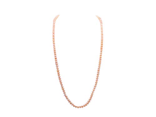 JYX echte perlenkette lang 7–8 mm rosa Pearl Halskette Lange Pullover Halskette von JYX Pearl