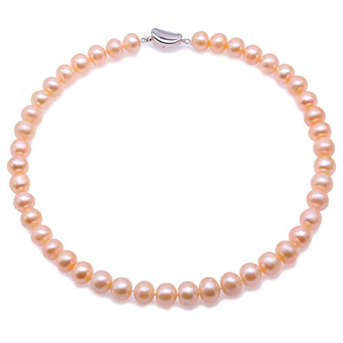 JYX perlenkette rosa Perlenkette halskette rosa Set 10-11mm Rosa Süsswasser Perlenkette 17 " von JYX Pearl