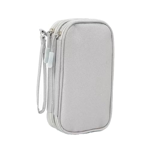 JYYUINX Federmäppchen Federtasche mit 3 Fächer, Groß Mäppchen Etui Stift, Pencil Case Bleistifttasche für Teenager Erwachsene Schlamppermäppchen Schule und Büro (Weiß) von JYYUINX