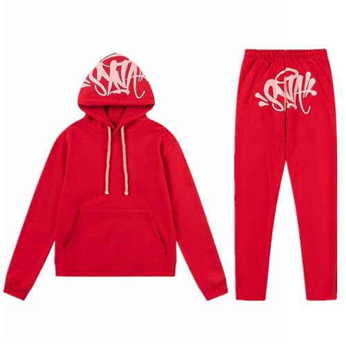 JYukaichen Herren Sportswear, Syna World Jogginganzug, Trainingsanzug für Herren Herbst Winter Sportanzug, Syna World 2 Teiliges Outfit Kapuzenpulli + Sweatpants, Unisex Sport Set Freizeitanzug S-XXL von JYukaichen