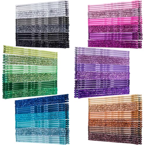JYvivid Glitzernde Haarnadeln für Frauen, bunte Metall-Haarspangen, Mini-Haarnadeln, Haarstylingnadeln, Zubehör für Damen, 144 Stück JYvivid Glitzernde Haarnadeln für Frauen, bunte Metall-Haarspangen, Mini-Haarnadeln, Haarstylingnadeln, Zubehör für Damen, 144 Stück von JYvivid