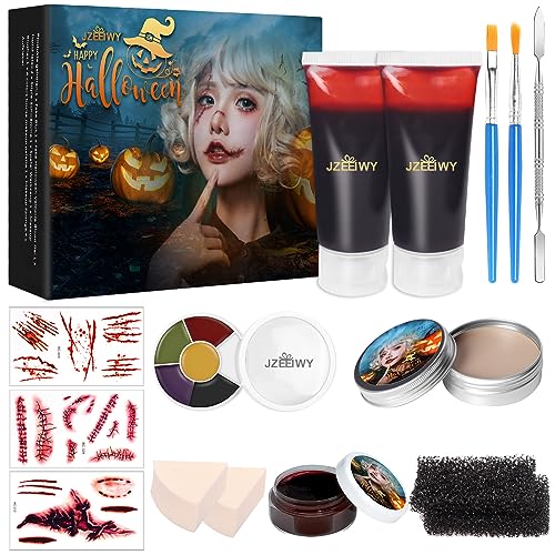 Fake Halloween Vampire Blood Gel Fake Blut Modellierung Narbe Wachs 6 colors bruise makeup palette Spatel Werkzeug Makeup Brushes Stiple-Schwämme Makeup Sponge Fake Halloween Vampire Blood Gel Fake Blut Modellierung Narbe Wachs 6 colors bruise makeup palette Spatel Werkzeug Makeup Brushes Stiple-Schwämme Makeup Sponge von JZEEIWY