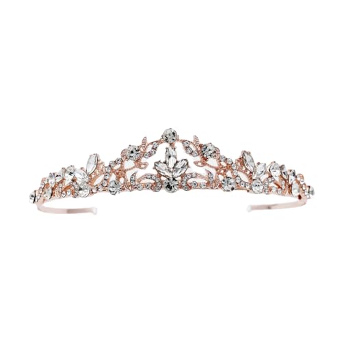 14,5 * 3 cm Perle Kristallbrautkrone für Hochzeit Tiara Prinzessin Königin Krone Strassbrautstirnband für Mädchen Frauen von JZFOACHR