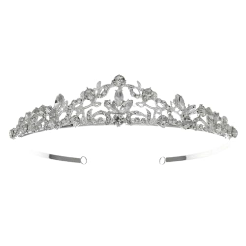 14,5 * 3 cm Perle Kristallbrautkrone für Hochzeit Tiara Prinzessin Königin Krone Strassbrautstirnband für Mädchen Frauen von JZFOACHR