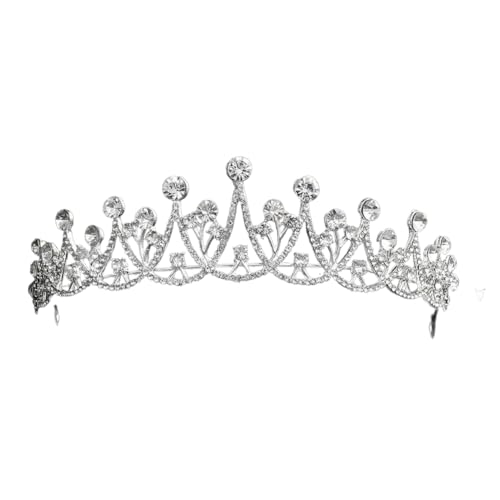 14,5 * 3 cm Perle Kristallbrautkrone für Hochzeit Tiara Prinzessin Königin Krone Strassbrautstirnband für Mädchen Frauen von JZFOACHR