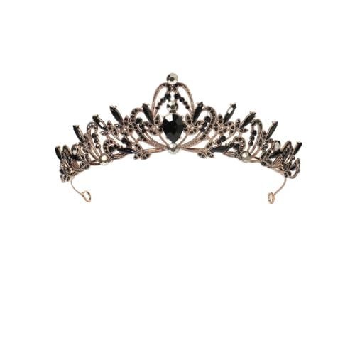 14,5 * 3 cm Perle Kristallbrautkrone für Hochzeit Tiara Prinzessin Königin Krone Strassbrautstirnband für Mädchen Frauen von JZFOACHR