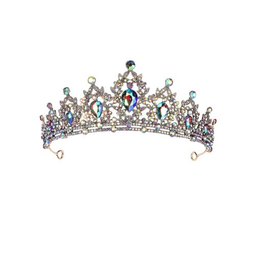 14,5 * 3 cm Perle Kristallbrautkrone für Hochzeit Tiara Prinzessin Königin Krone Strassbrautstirnband für Mädchen Frauen von JZFOACHR