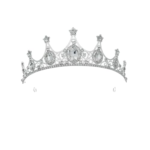 14,5 * 3 cm Perle Kristallbrautkrone für Hochzeit Tiara Prinzessin Königin Krone Strassbrautstirnband für Mädchen Frauen von JZFOACHR