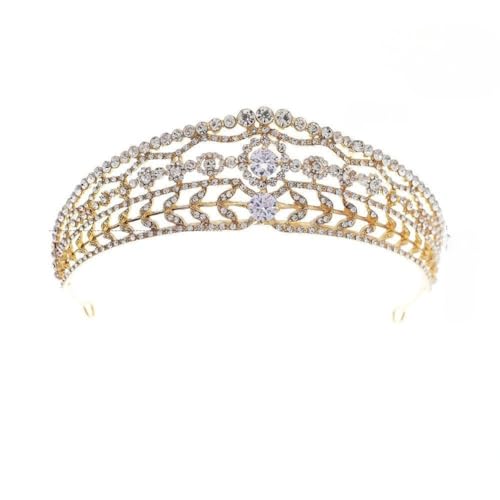 14,5 * 3 cm Perle Kristallbrautkrone für Hochzeit Tiara Prinzessin Königin Krone Strassbrautstirnband für Mädchen Frauen von JZFOACHR