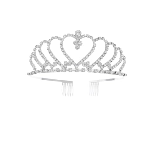 14,5 * 3 cm Perle Kristallbrautkrone für Hochzeit Tiara Prinzessin Königin Krone Strassbrautstirnband für Mädchen Frauen von JZFOACHR