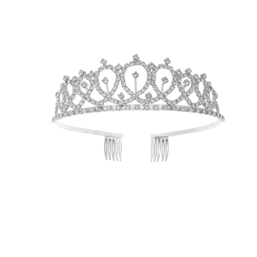 14,5 * 3 cm Perle Kristallbrautkrone für Hochzeit Tiara Prinzessin Königin Krone Strassbrautstirnband für Mädchen Frauen von JZFOACHR
