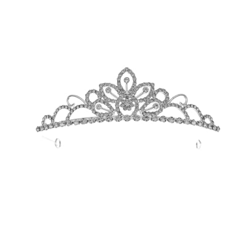 14,5 * 3 cm Perle Kristallbrautkrone für Hochzeit Tiara Prinzessin Königin Krone Strassbrautstirnband für Mädchen Frauen von JZFOACHR