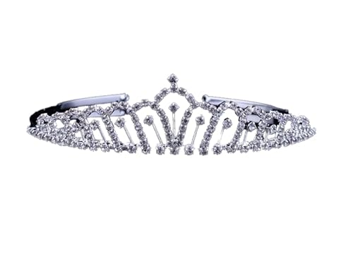 14,5 * 3 cm Perle Kristallbrautkrone für Hochzeit Tiara Prinzessin Königin Krone Strassbrautstirnband für Mädchen Frauen von JZFOACHR