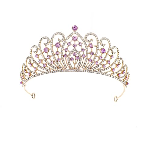 14,5 * 6 cm Retro Kristallbrautkrone für Hochzeit Tiara Prinzessin Königin Krone schwarzer roter Strassbrautstirnband von JZFOACHR