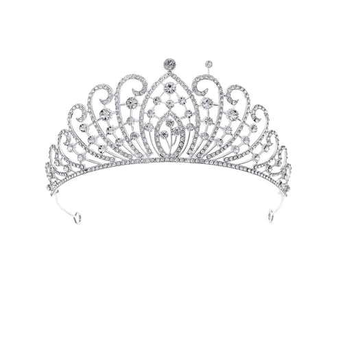 14,5 * 6 cm Retro Kristallbrautkrone für Hochzeit Tiara Prinzessin Königin Krone schwarzer roter Strassbrautstirnband von JZFOACHR